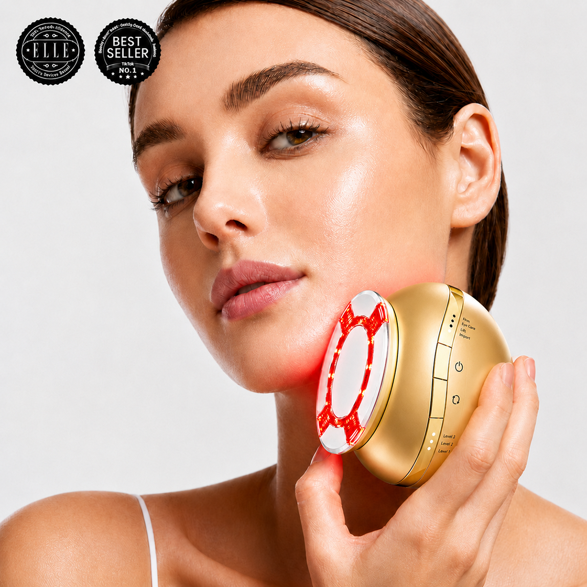 HEVELORA At-Home RF, EMS & LED Facial Rejuvenation Device