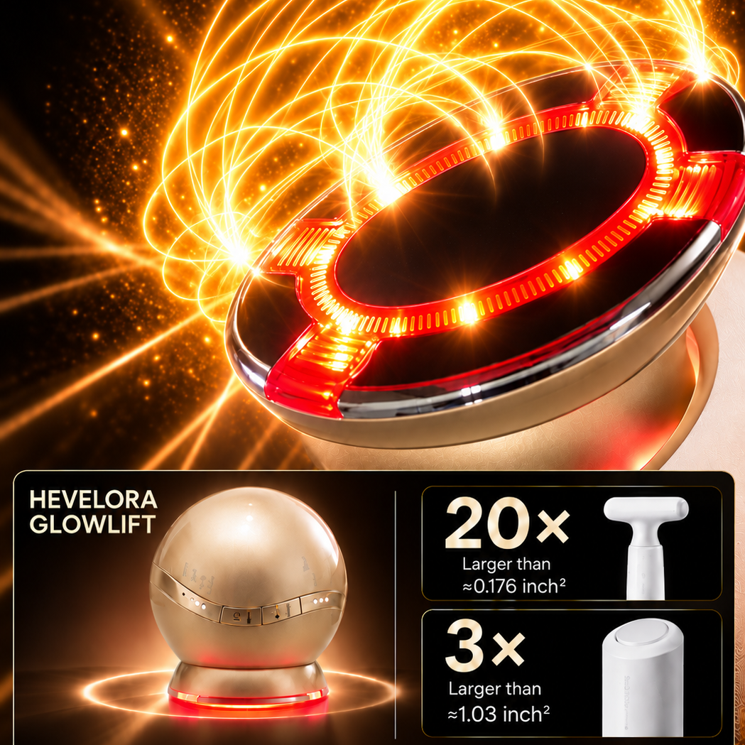 HEVELORA At-Home RF, EMS & LED Facial Rejuvenation Device