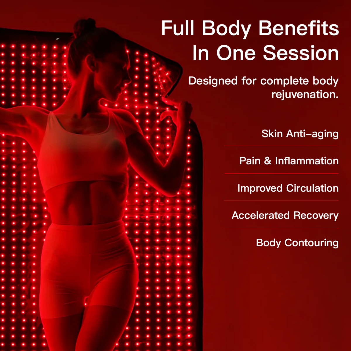 HEVELORA Full Body Red & Infrared Light Therapy Mat