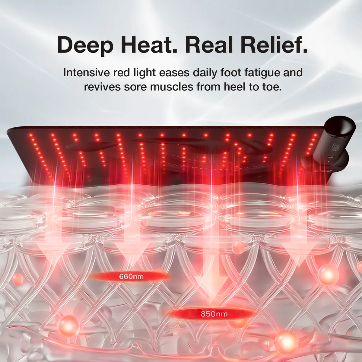 HEVELORA Red Light EMS Foot Therapy Mat