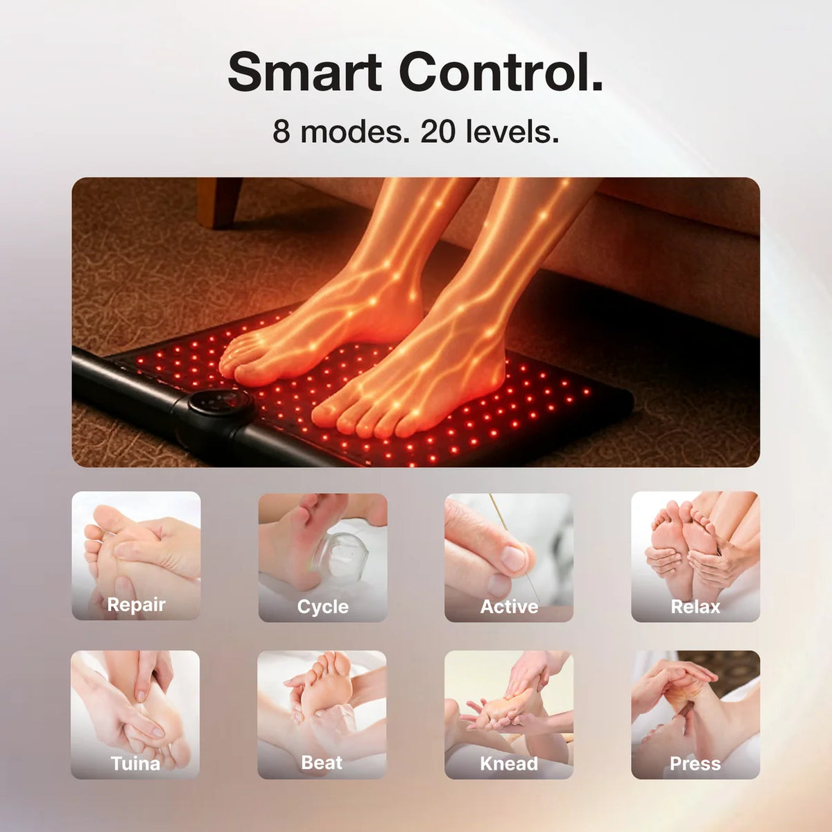 HEVELORA Red Light EMS Foot Therapy Mat