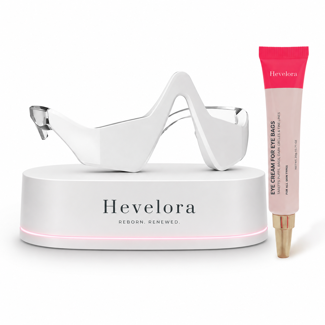 2-in-1 Red Light Therapy + EMS To Erase Eye Bags