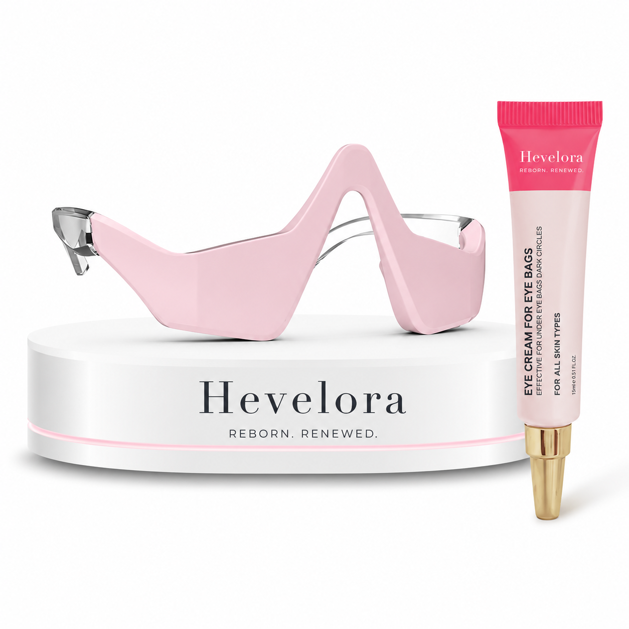 2-in-1 Red Light Therapy + EMS To Erase Eye Bags