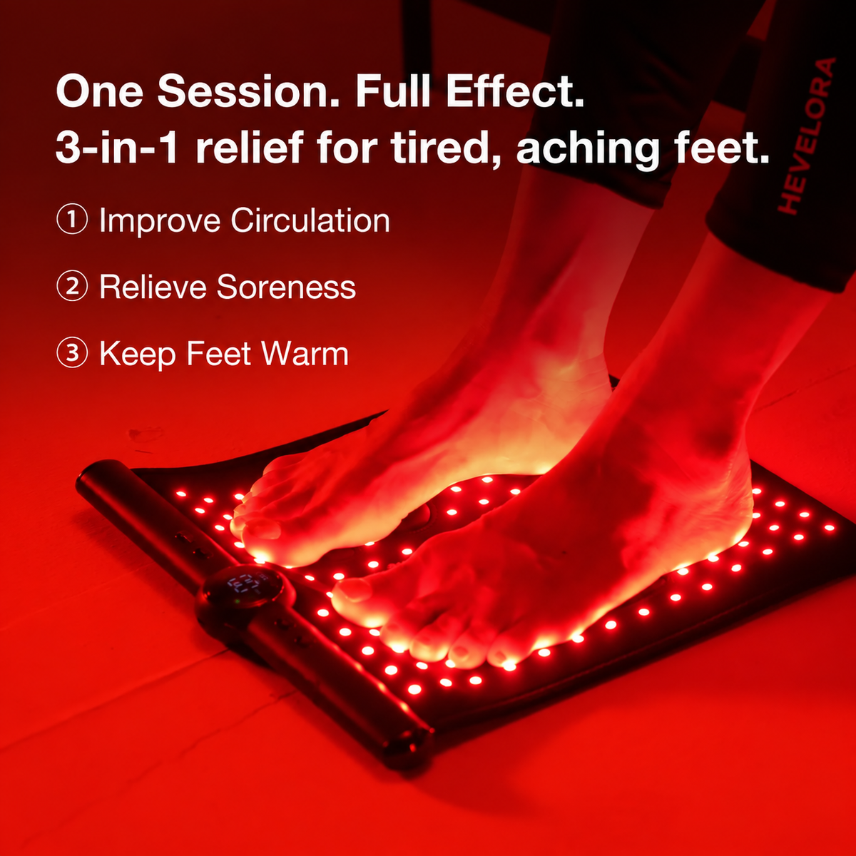 HEVELORA Red Light EMS Foot Therapy Mat