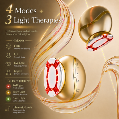 HEVELORA At-Home RF, EMS & LED Facial Rejuvenation Device