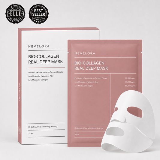HEVELORA Bio-Collagen Deep Facial Mask (4 Count）